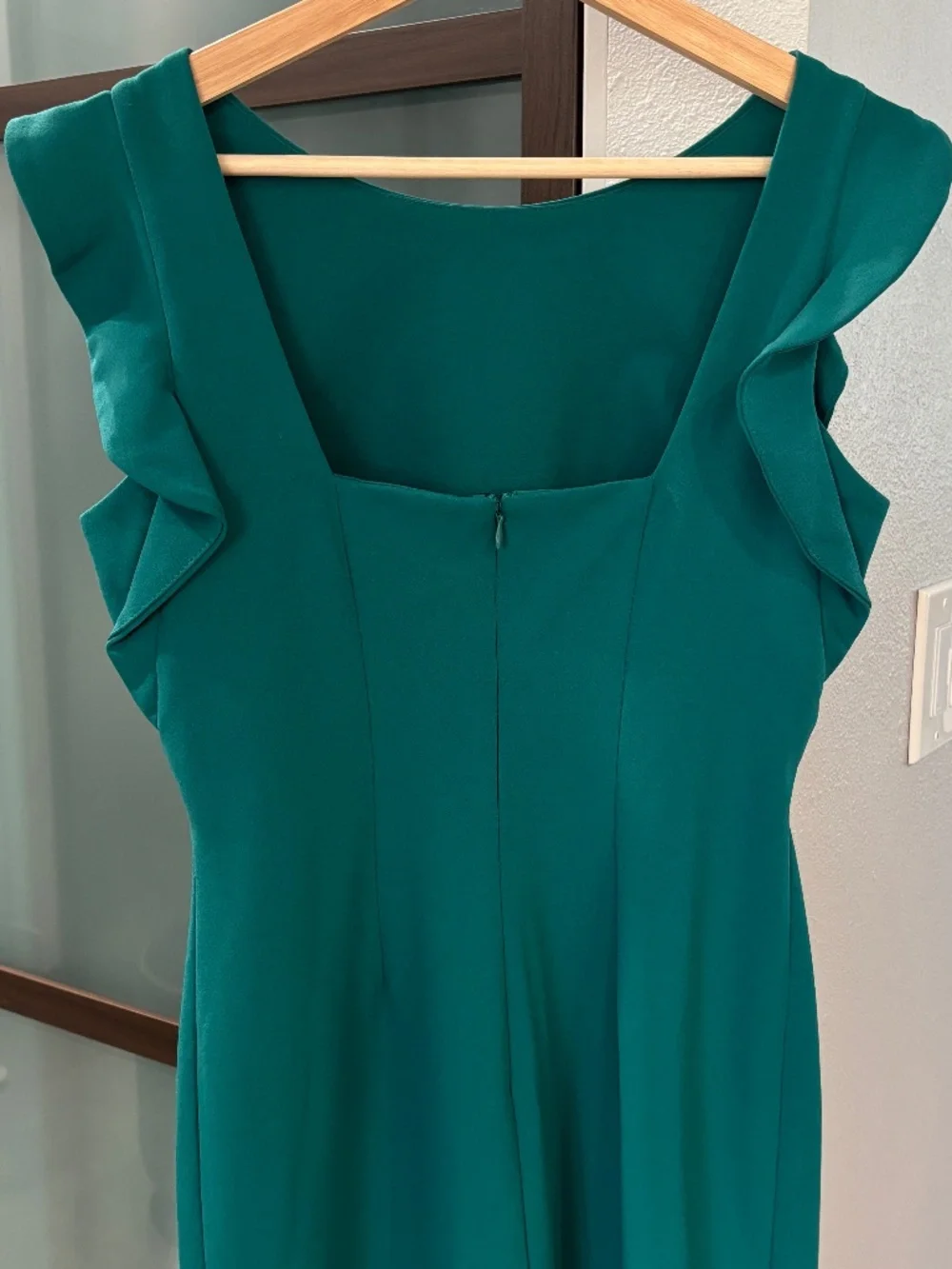 Calvin Klein Flutter Sleeve Sheath Dress - Green Size 4 - Picture 5 of 10